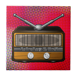 Carreau Art pop rétro radio vintage