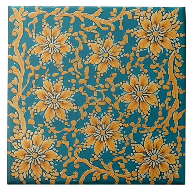 Carreau Art traditionnel de la céramique adalusienne no 7 (Devant)