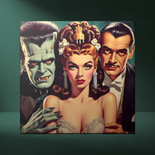 Carreau Art vintage Déplaisant Horreur