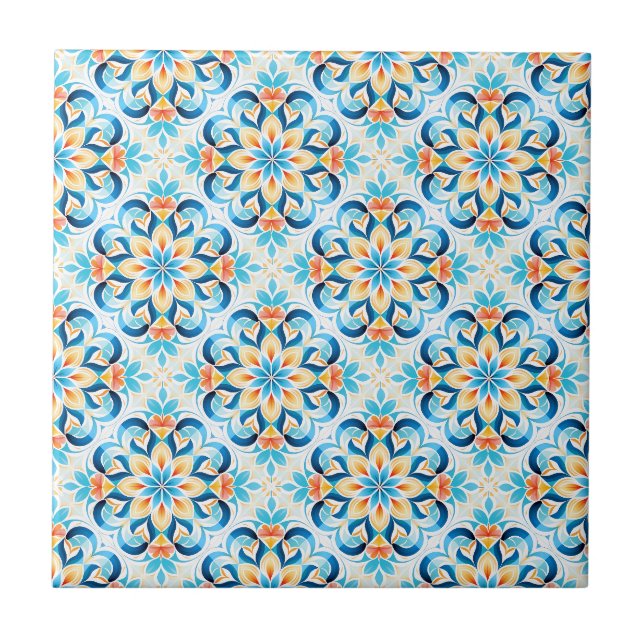 Carreau Artiste Motif chinoise traditionnelle (Devant)