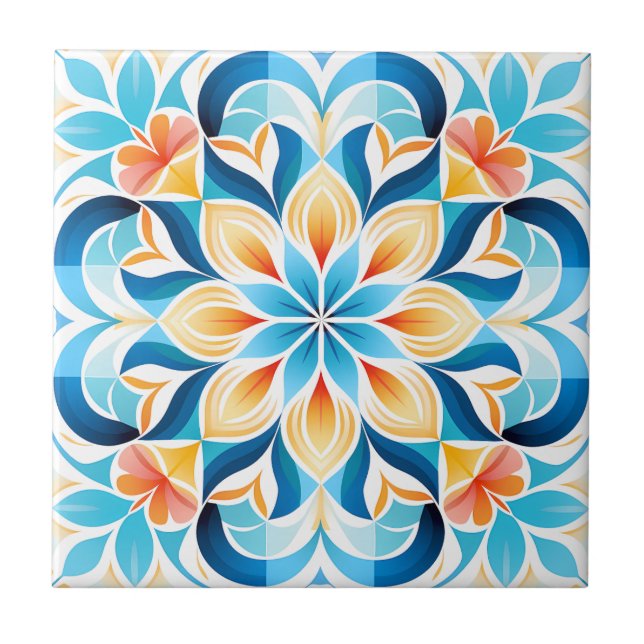 Carreau Artiste Motif chinoise traditionnelle (Devant)