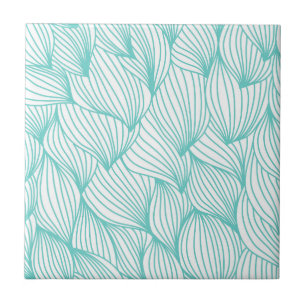 Carreau Artiste naturel délicieux des vagues blanches turq