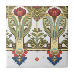 Carreau Arts & Crafts Craftsman et style Mission floral