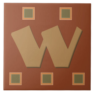 Carreau Arts et artisanat-Carré-Earthtone_Monogrammed