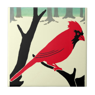 Carreau Arts et artisanat ou artisan 1907 Oiseau