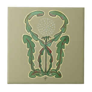 Carreau Arts Et Métiers D'Artisanat 1906 Flower Design