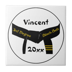Carreau Arts martiaux 3e degré Black Belt Tile