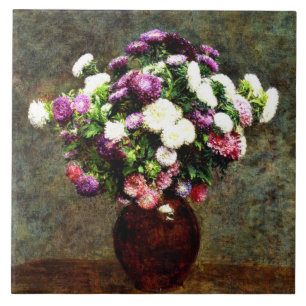 Carreau Asters dans un Vase - Henri Fantin-Latour peinture