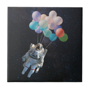 Carreau Astronaute Stars & Space Colorful Balloons
