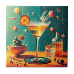 Carreau Atomic Futuristic Cosmic Storm Martini