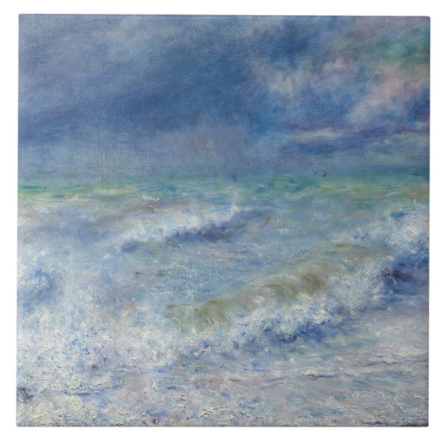 Carreau Auguste Renoir - Paysage marin (Devant)
