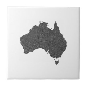 Carreau Australie Carte Design avec des frontières cachées