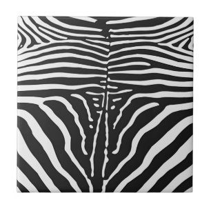 Carreau Authentic Zebra Skin Print - noir blanc strié