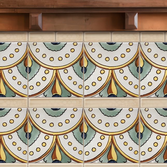 Carreau Authentique peinture à la main Floral Majolica Esp (Créateur téléchargé)