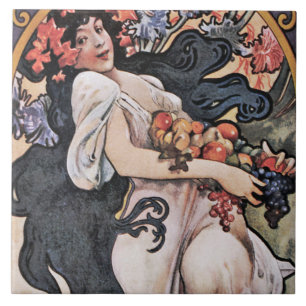 Carreau Automne, automne (quatre saisons), Mucha