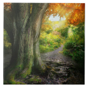 Carreau Automne - Le chemin vers la maison de grand-mère