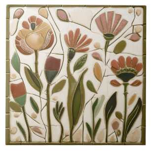 Carreau Automne Whimsical Automne Floral Fleurs