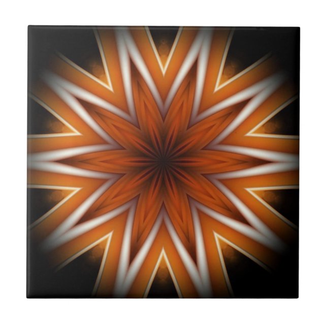 Carreau Avant-Garde ~ Starburst Russet Et Noir 0211 ~ (Devant)