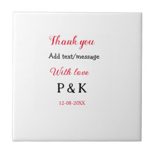 Carreau Avec amour ajoutez lettre du nom du couple merci a