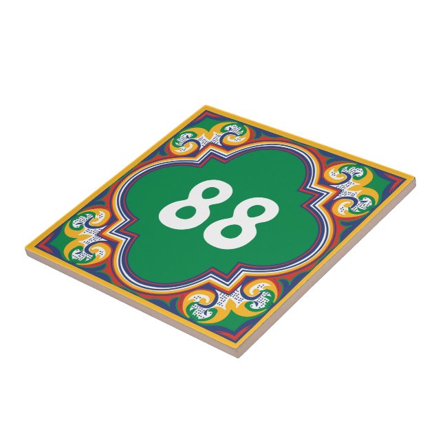 Carreau 💛 🧡 💚 Avec numéro de maison Azulejos, Cera déco (Côté)