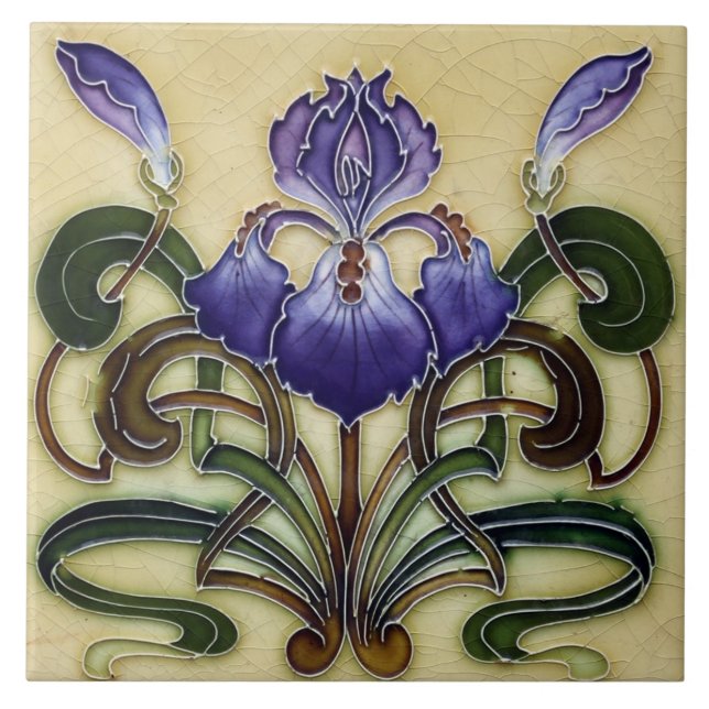 Carreau Azulejo Carrelage Art nouveau cheminée décorative (Devant)
