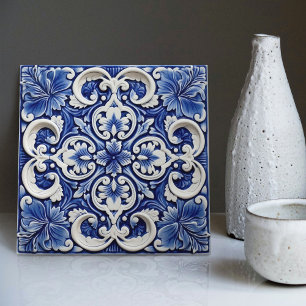 Carreau Azulejo Lisbon Motif Décor Céramique Talavera