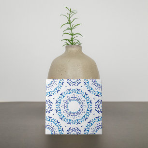 Carreau Azulejo portugais méditerranéen bleu et blanc