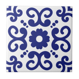 Carreau Azulejo Portugal Méditerranée Bleu Bleu Blanc 03