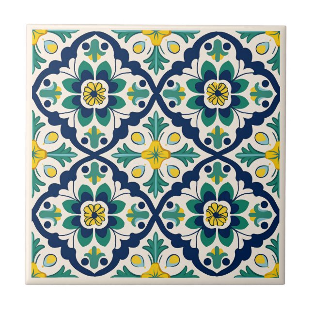 Carreau azulejos espagnol en céramique (Devant)