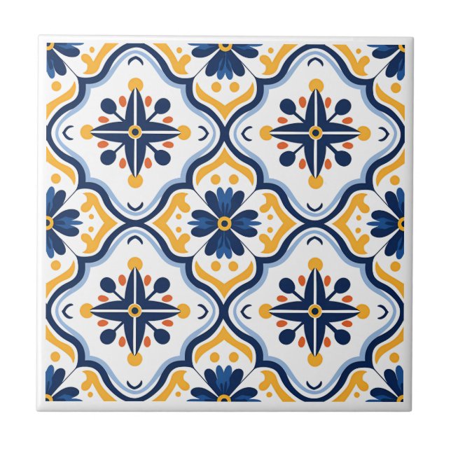 Carreau azulejos espagnol en céramique (Devant)