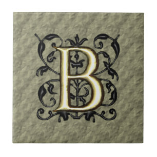 Carreau B - Embossed Vintage monogram (or)