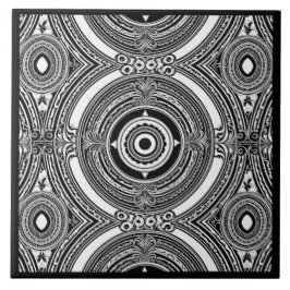 Carreau B&W Medallion Motif