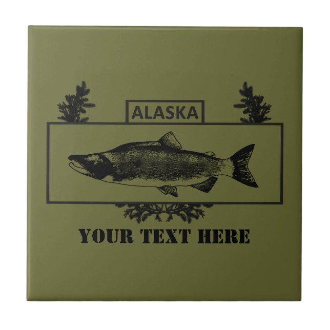 Carreau Badge de pêcheur de combat de l'Alaska (Devant)
