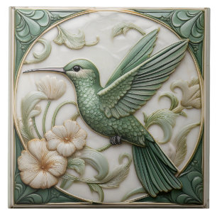 Carreau Bague de gauche Sage faux relief Art Nouveau Hummi