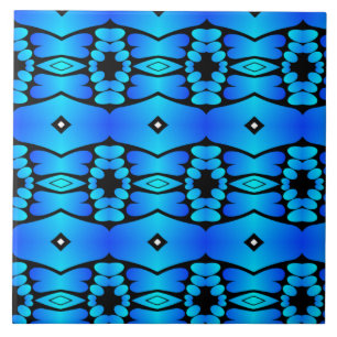 Carreau Bain de cuisine électrique bleu aqua noir
