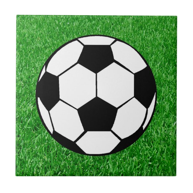 Carreau Bal De Football Sur La Pelouse (Devant)
