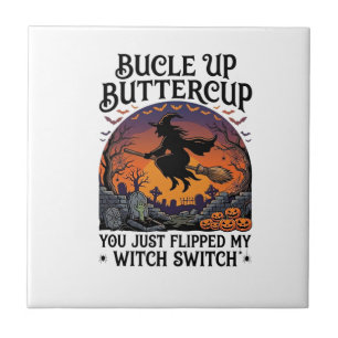 Carreau Balai de Halloween Sorcière Buttercup Switch Bucle