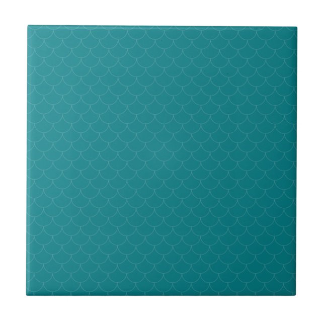 Carreau Balance de poisson couleur turquoise bleu vert (Devant)