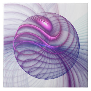 Carreau Balançoire Belle Moderne Art Fractal Abstrait Rose