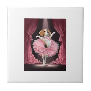 Carreau Ballerine Beagle � Danse de chien drôle