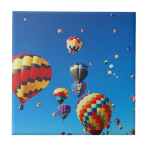 Carreau Ballons à air chaud Ciel bleu