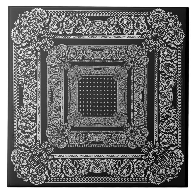 Carreau Bandanarama noir deux Bandana (Devant)