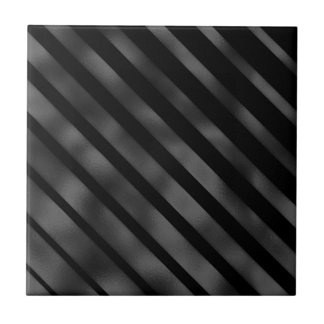 Carreau Bande diagonale noire motif brillant (Devant)