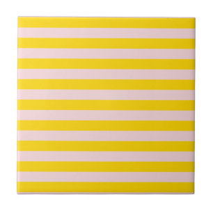 Carreau Bande rose jaune Moderne minimaliste Accent réside