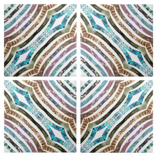 Carreau Bandes à coquillages brillants à coquillages