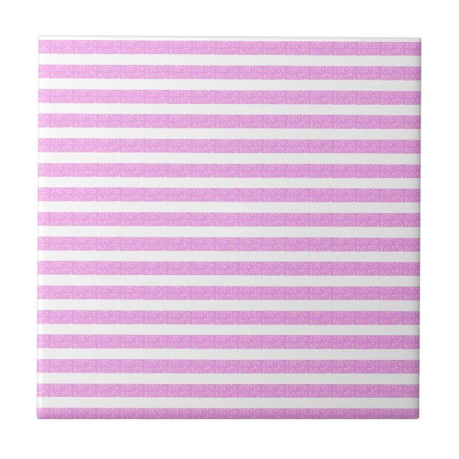 Carreau Bandes géométriques violettes claires (Devant)