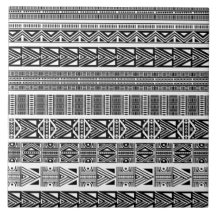 Bandes Motifs modernes Boho noir et blanc