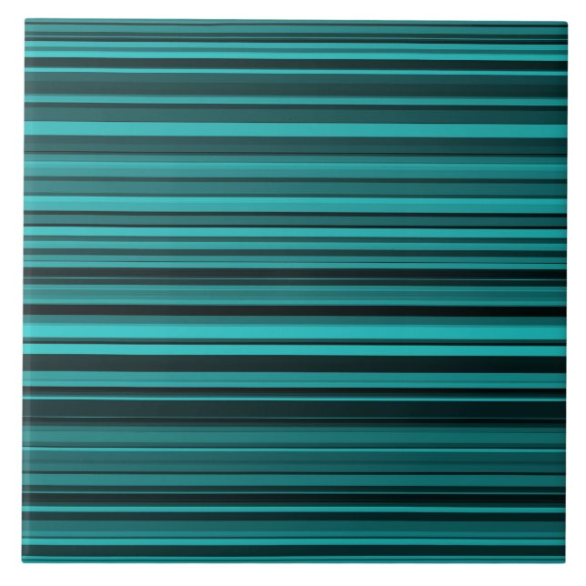 Carreau Bandes noires turquoises (Devant)