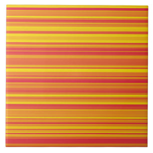 Carreau Bandes Orange Rouge Jaune