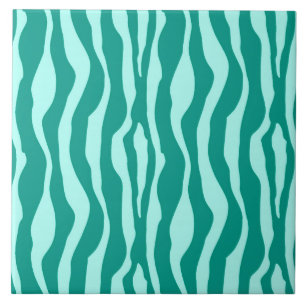 Carreau Bandes zébrées - Turquoise et Aqua